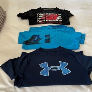 3 pack boys shirts - Under Armour and New Balance